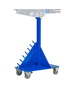Bead Roller Stand with Integrated Roll Holders and Locking Casters
